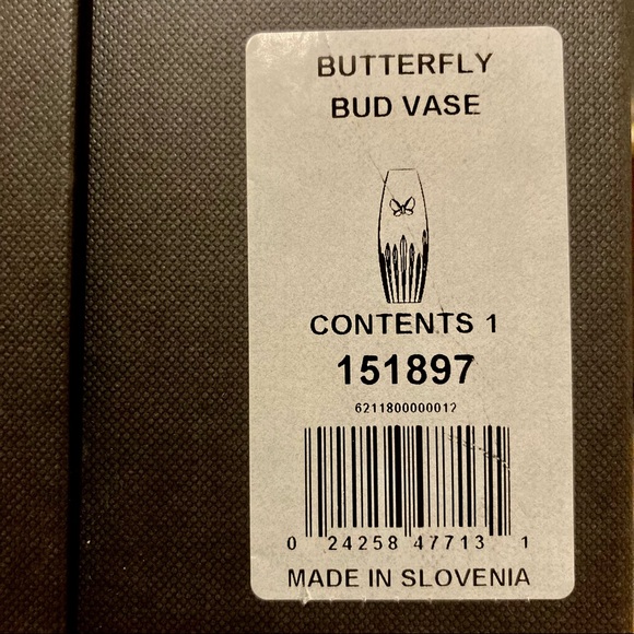 WATERFORD Crystal Butterfly Bud Vase - Picture 4 of 4